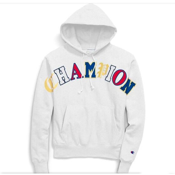 Champion Men Hoodie Sz.Lrg Gray Reverse Weave Hoodie old English logo sm… - Picture 1 of 9